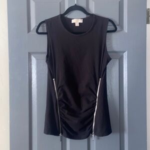{Michael Kors} black tank with zippers